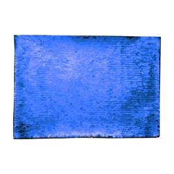 Tvåfärgade paljetter för sublimering och applicering på textilier - blå rektangel