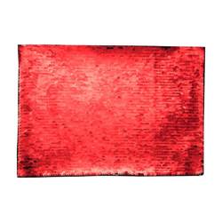 Tvåfärgade paljetter för sublimering och applicering på textilier - röd rektangel