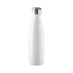 Vattenflaska - 500 ml dryckesflaska för sublimering - vit