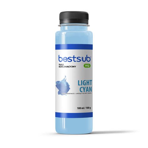 BestSub HQ Sublimation Ink - Light Cyan 100 ml Sublimation Thermal Transfer