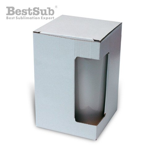 En låda med fönster för en stor Latte-mugg Sublimation Thermal Transfer