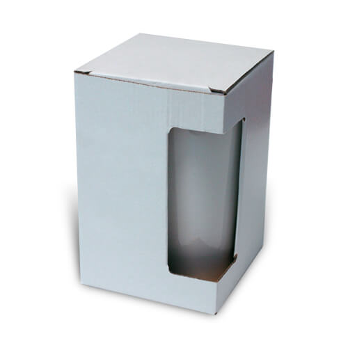 En låda med fönster för en stor Latte-mugg Sublimation Thermal Transfer