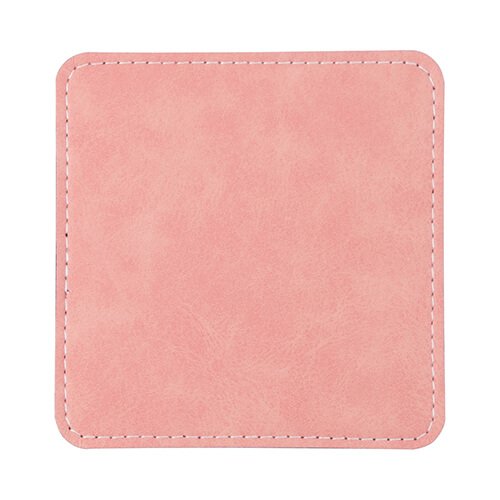 Fyrkantig kupa av läder för sublimering - rosa