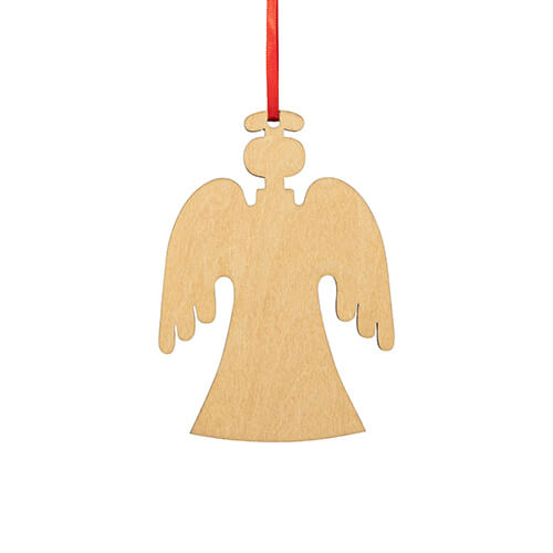 Julgranshänge i trä för sublimering - en ängel