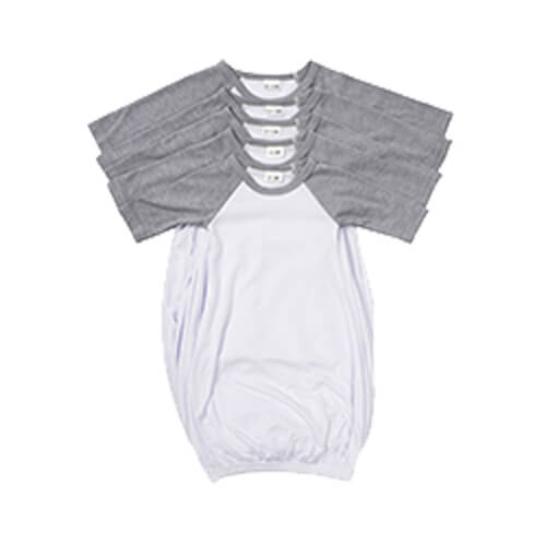 Långärmad sömnskjorta för sublimering - grå ärmar