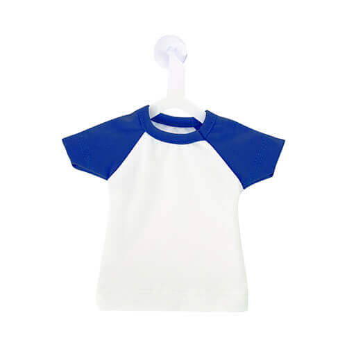 Mini T-shirt för sublimering med hängare - blå