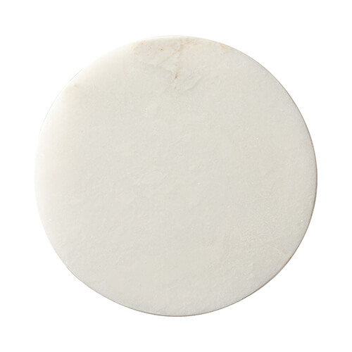 Muggunderlägg Ø 10 cm gjord av vit marmor och kork för sublimering - cirkel