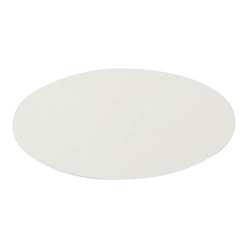 Oval plastetikett 7,6 x 3,8 cm för sublimering