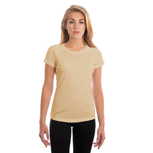 Solar kortärmad t-shirt för kvinnor för sublimering - Pale Yellow