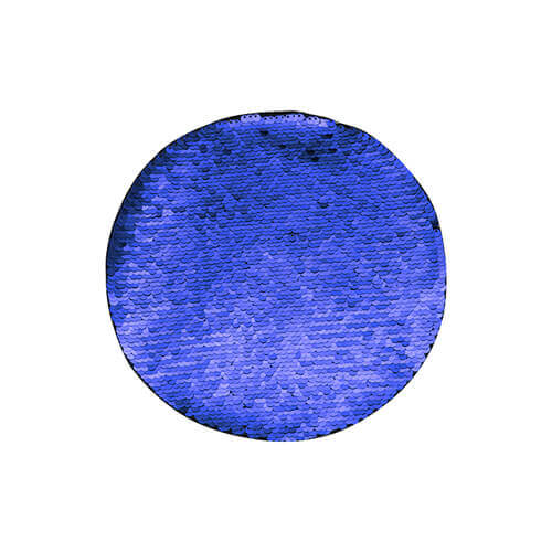 Tvåfärgade paljetter för sublimering och applicering på textilier - blå cirkel Ø 19